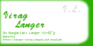 virag langer business card